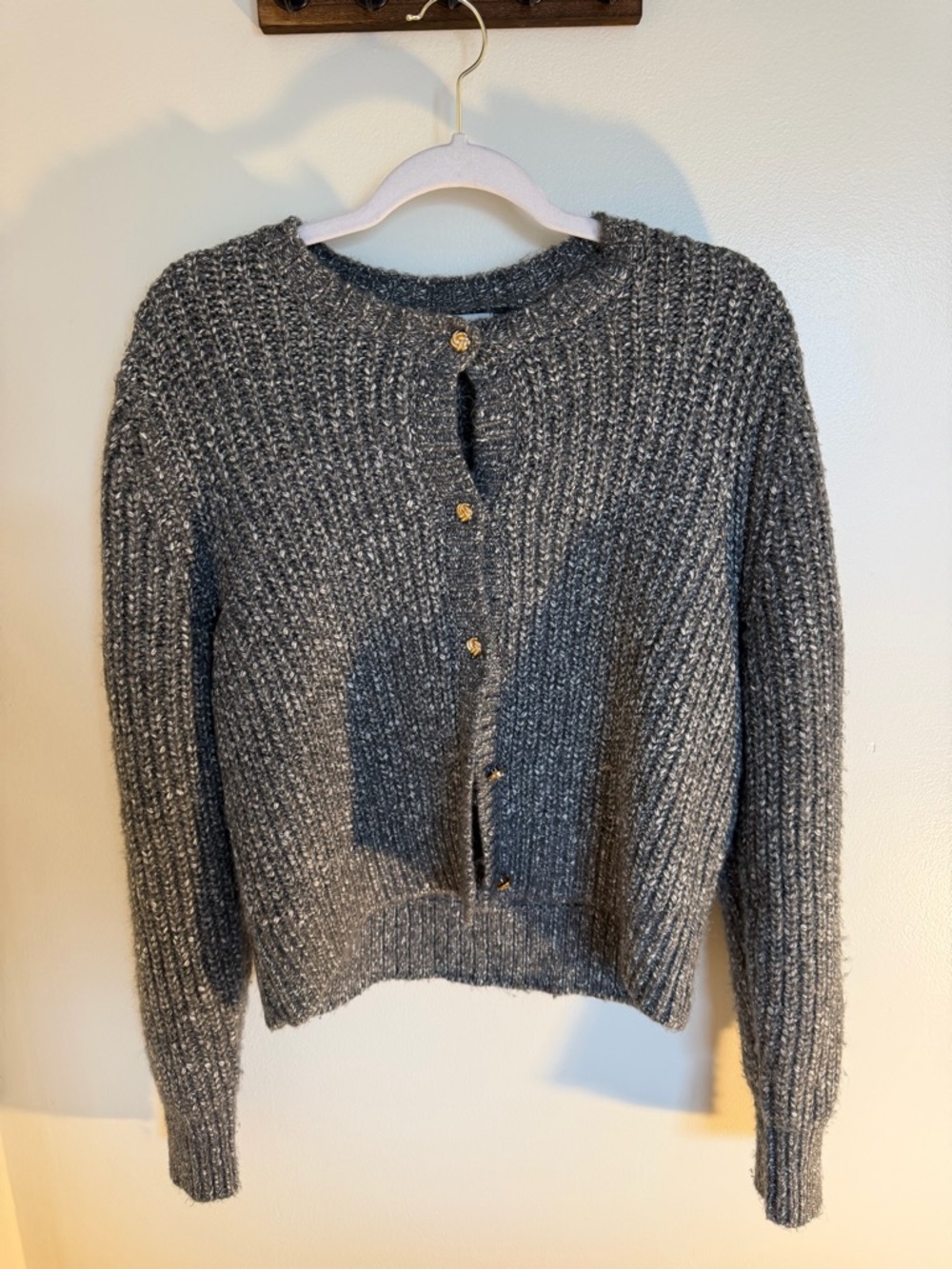 Rachel Zoe Chunky Knit Button-Front Sweater - Women